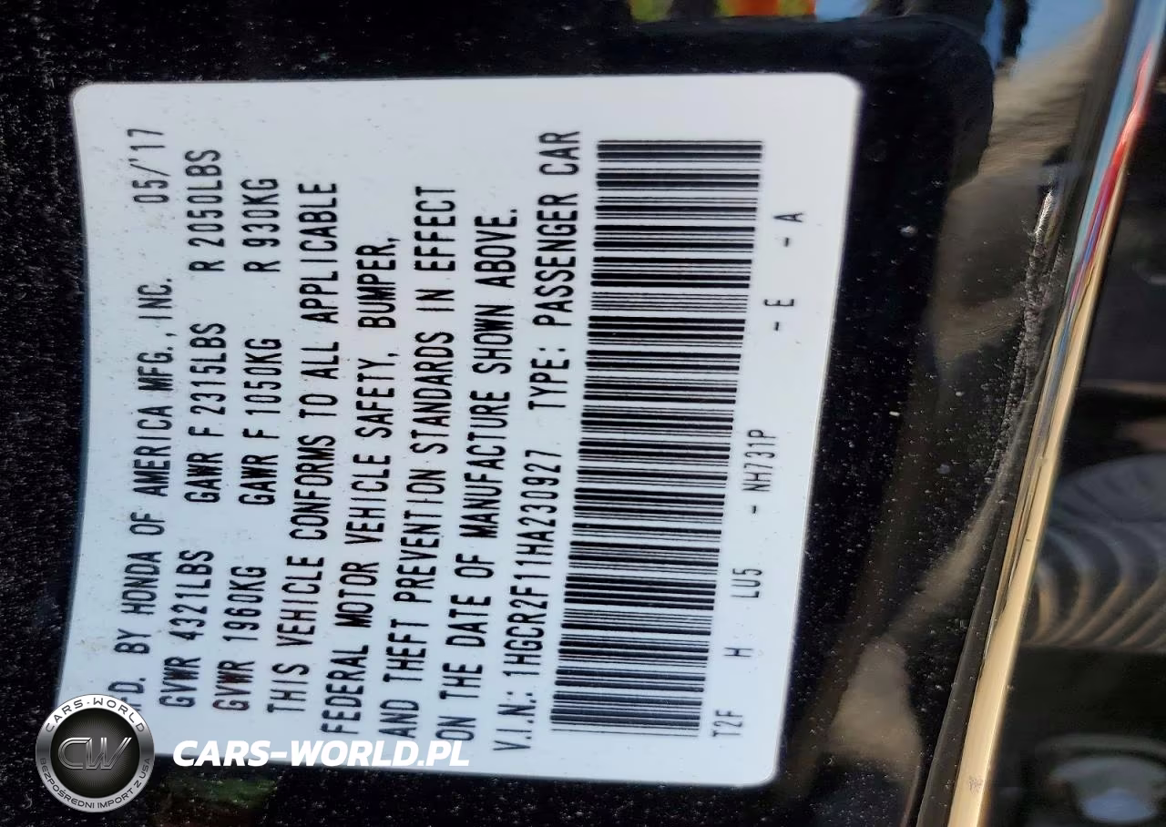 2017 Honda Accord Sport Special Edition VIN:1HGCR2F11HA230927 - 12