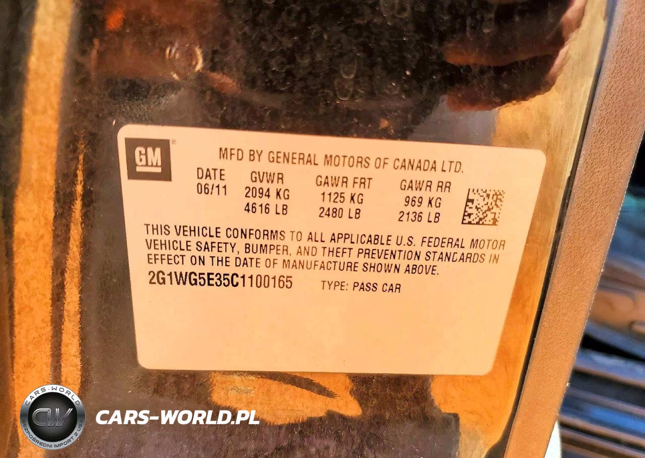 2012 Chevrolet Impala Ls VIN:2G1WG5E35C1100165 - 12