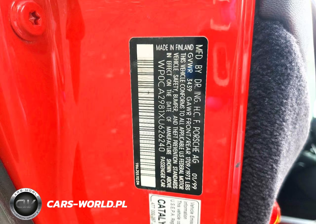 1999 Porsche Boxster VIN:WP0CA2981XU626240 - 13