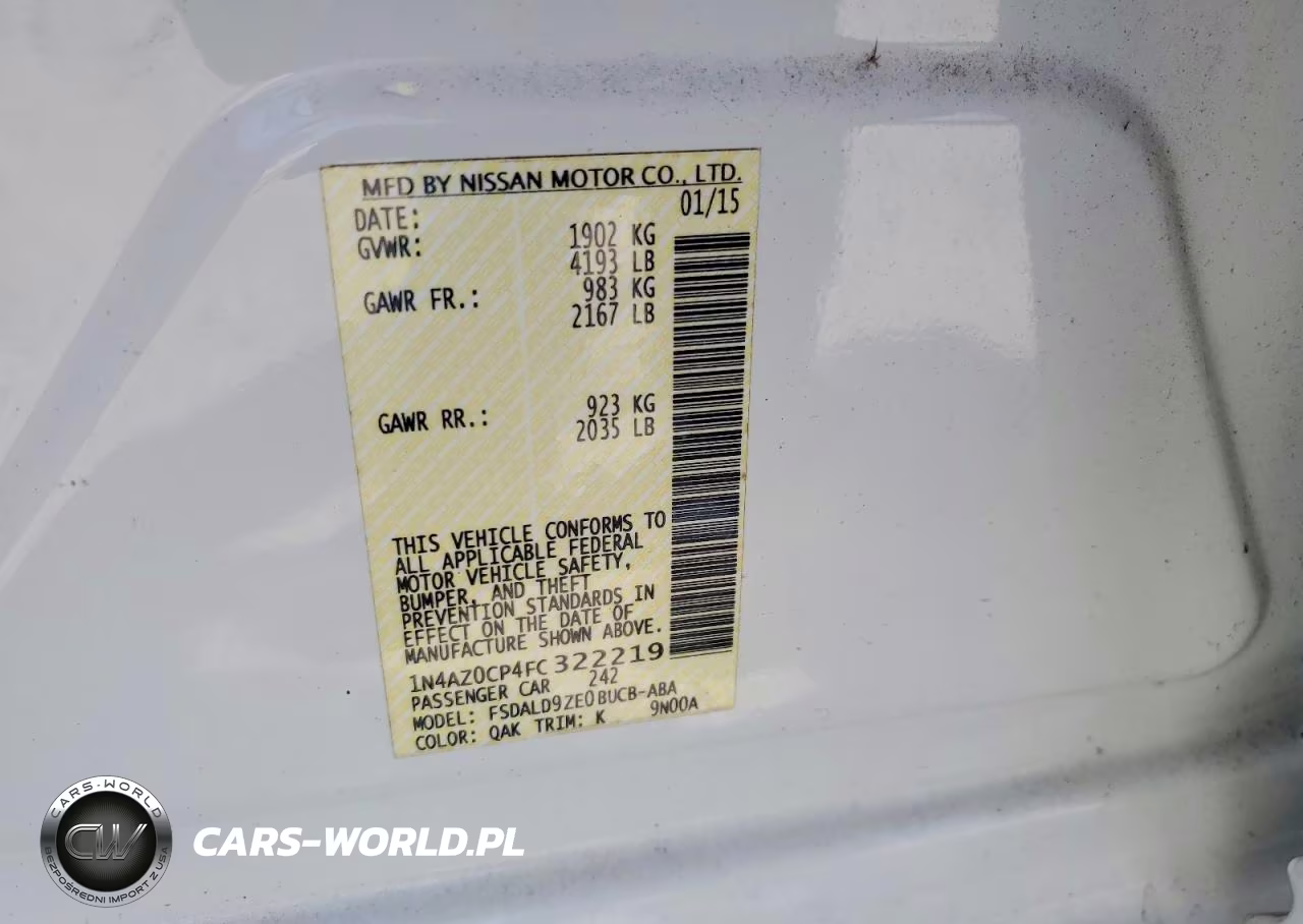 2015 Nissan Leaf Sv VIN:1N4AZ0CP4FC322219 - 12
