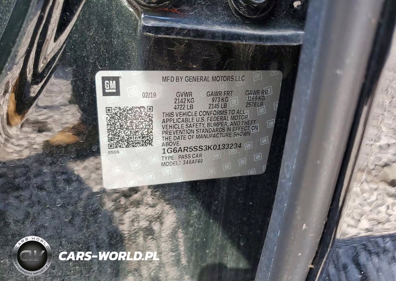 2019 Cadillac Cts Luxury VIN:1G6AR5SS3K0133234 - 12