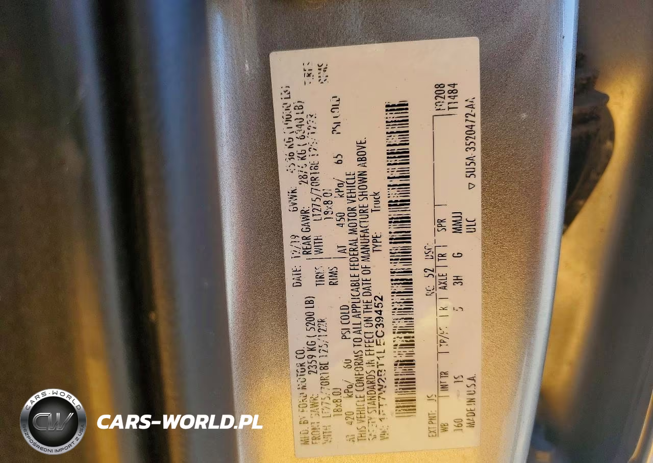 2020 Ford F250 Super Duty VIN:1FT7W2BT1LEC39452 - 12