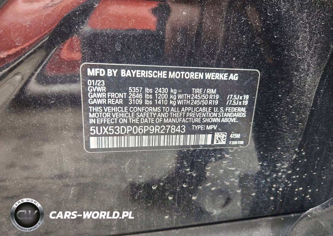 2023 BMW X3 xDrive30I VIN:5UX53DP06P9R27843 - 13