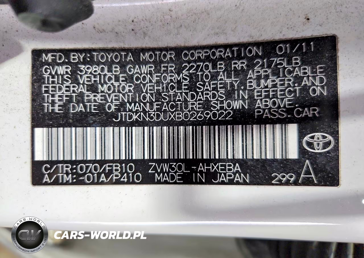 2011 Toyota Prius Two VIN:JTDKN3DUXB0269022 - 12