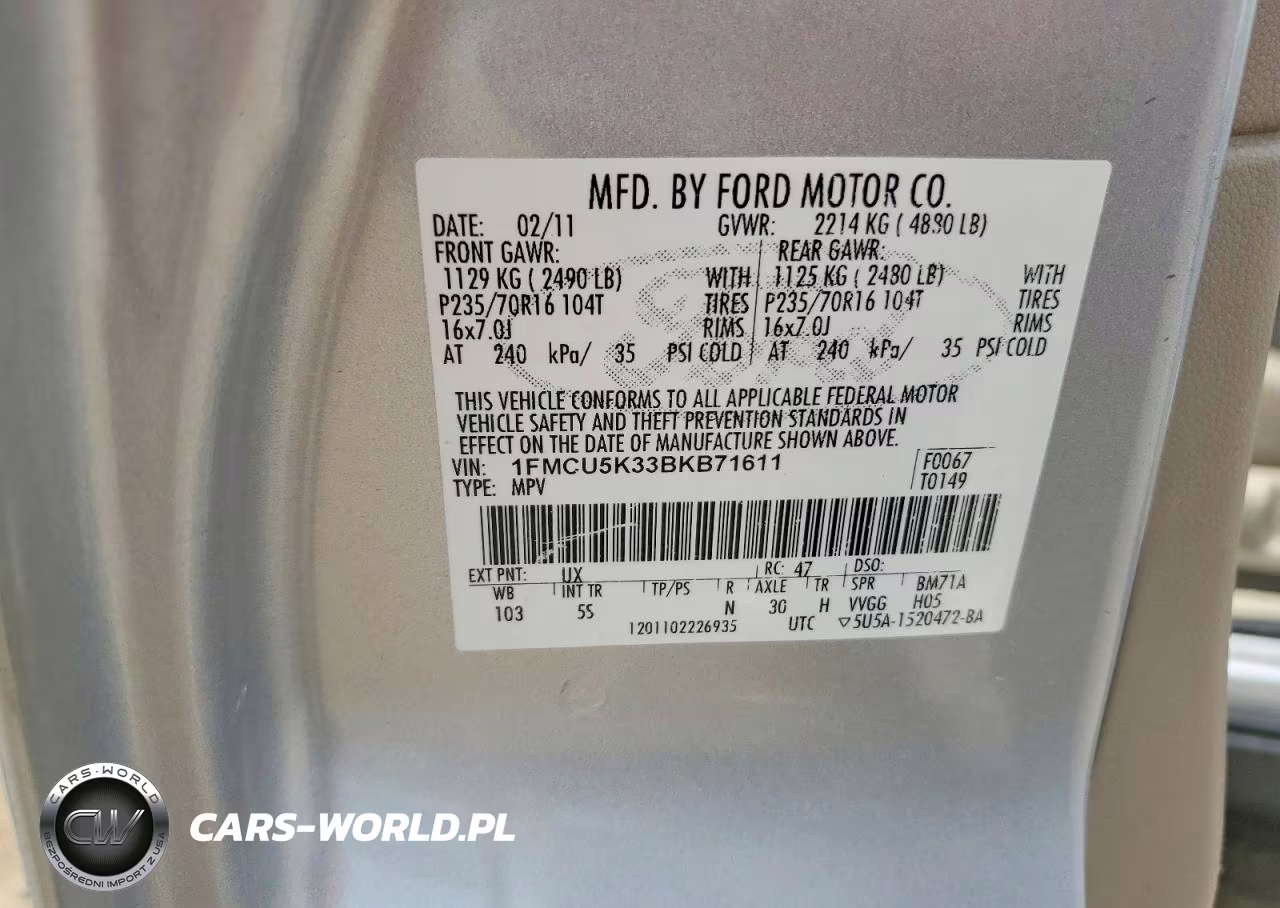 2011 Ford Escape Hybrid VIN:1FMCU5K33BKB71611 - 13