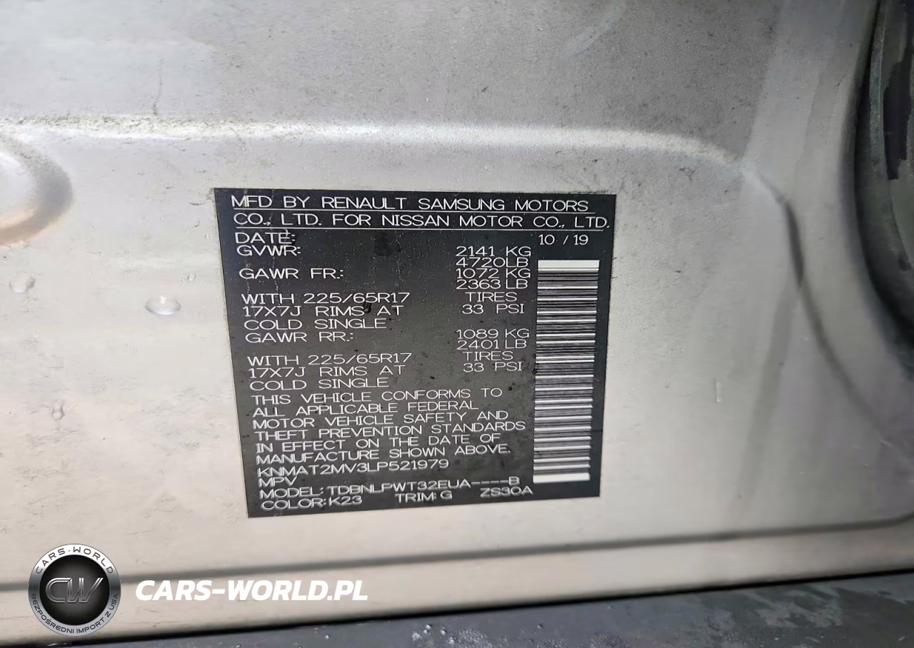 2020 Nissan Rogue S VIN:KNMAT2MV3LP521979 - 12