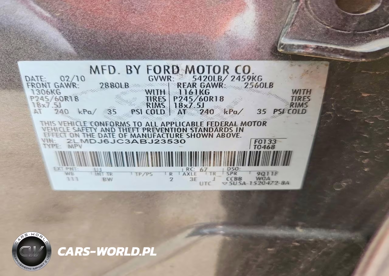 2010 Lincoln Mkx VIN:2LMDJ6JC3ABJ23530 - 14