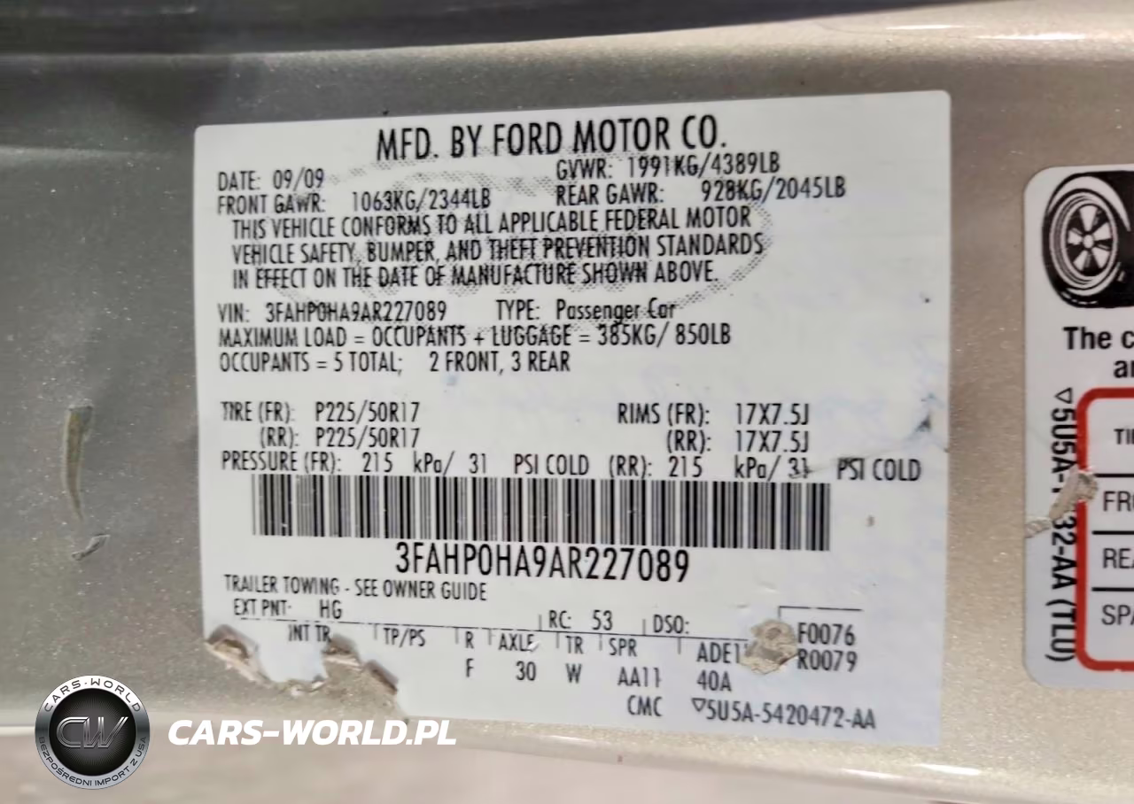 2010 Ford Fusion Se VIN:3FAHP0HA9AR227089 - 13