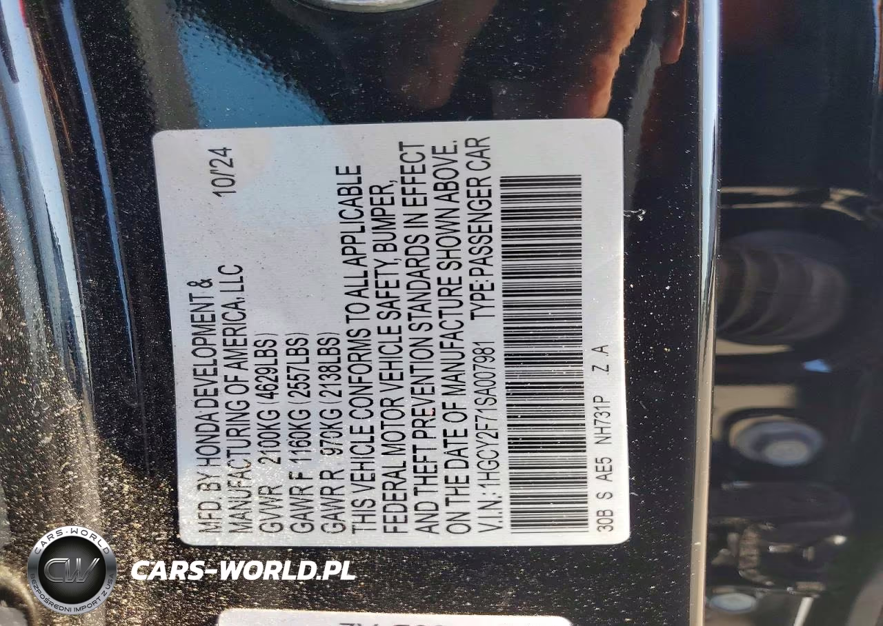 2025 Honda Accord Hybrid Sport-L VIN:1HGCY2F71SA007981 - 12