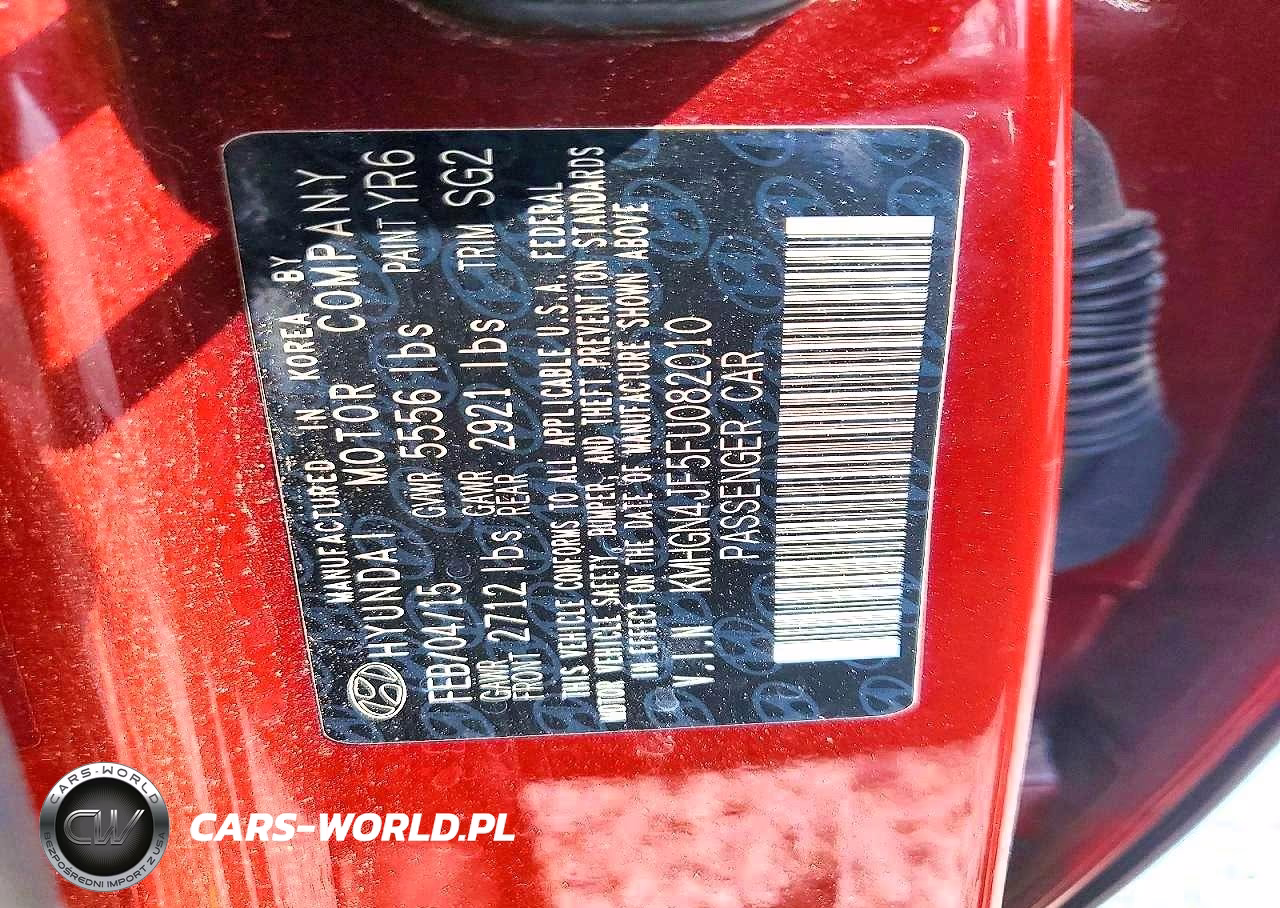 2015 Hyundai Genesis 5.0L VIN:KMHGN4JF5FU082010 - 12