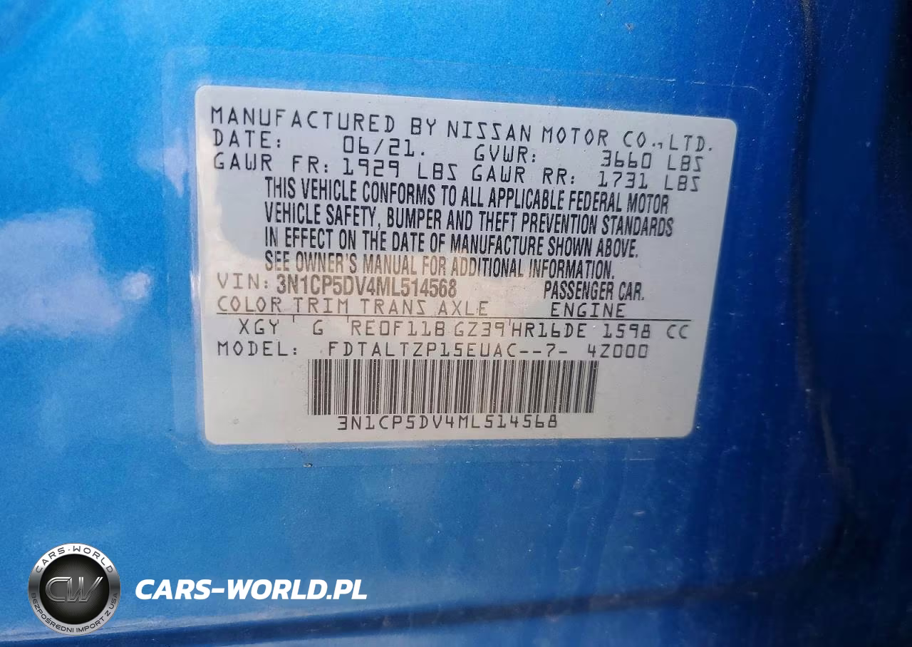 2021 Nissan Kicks Sr VIN:3N1CP5DV4ML514568 - 13