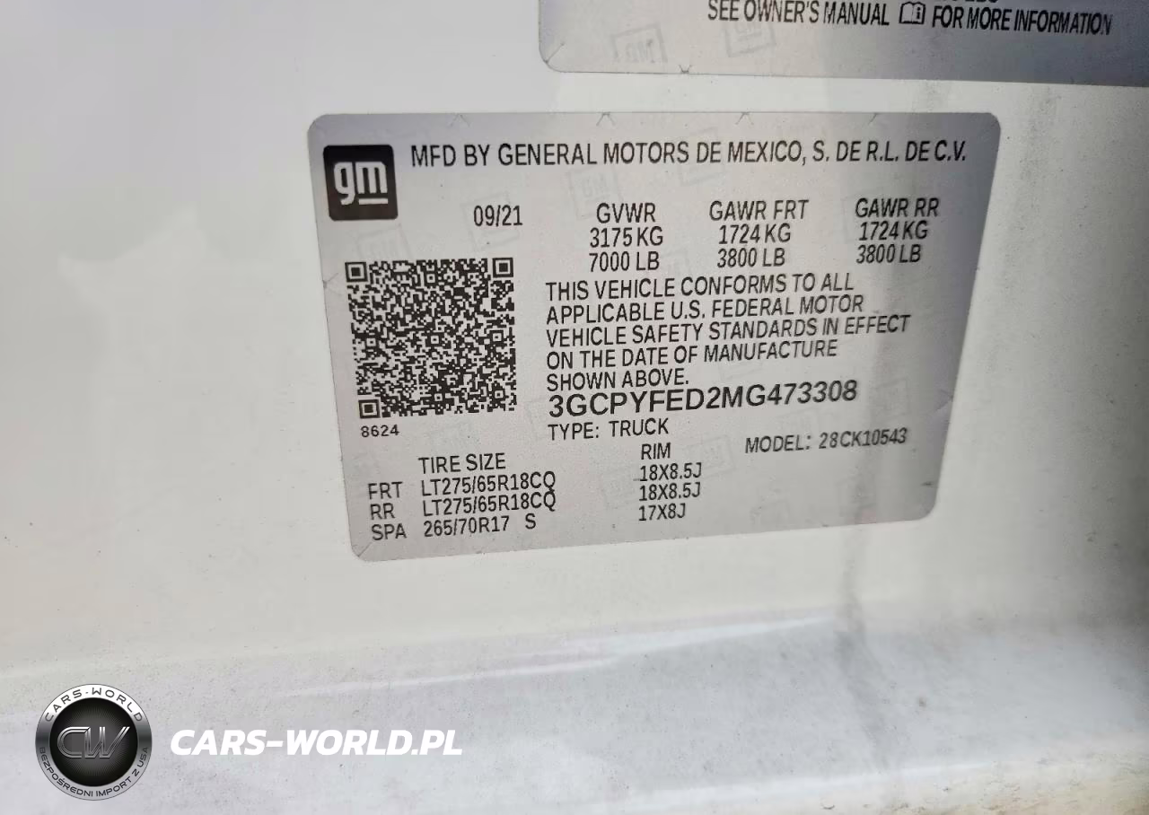 2021 Chevrolet Silverado K1500 Lt Trail Boss VIN:3GCPYFED2MG473308 - 12