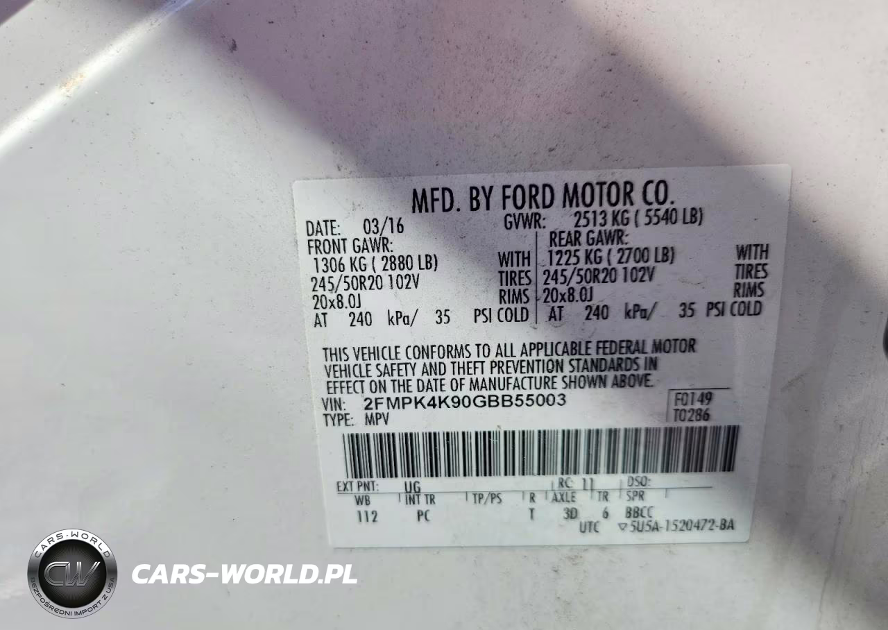 2016 Ford Edge Titanium VIN:2FMPK4K90GBB55003 - 13