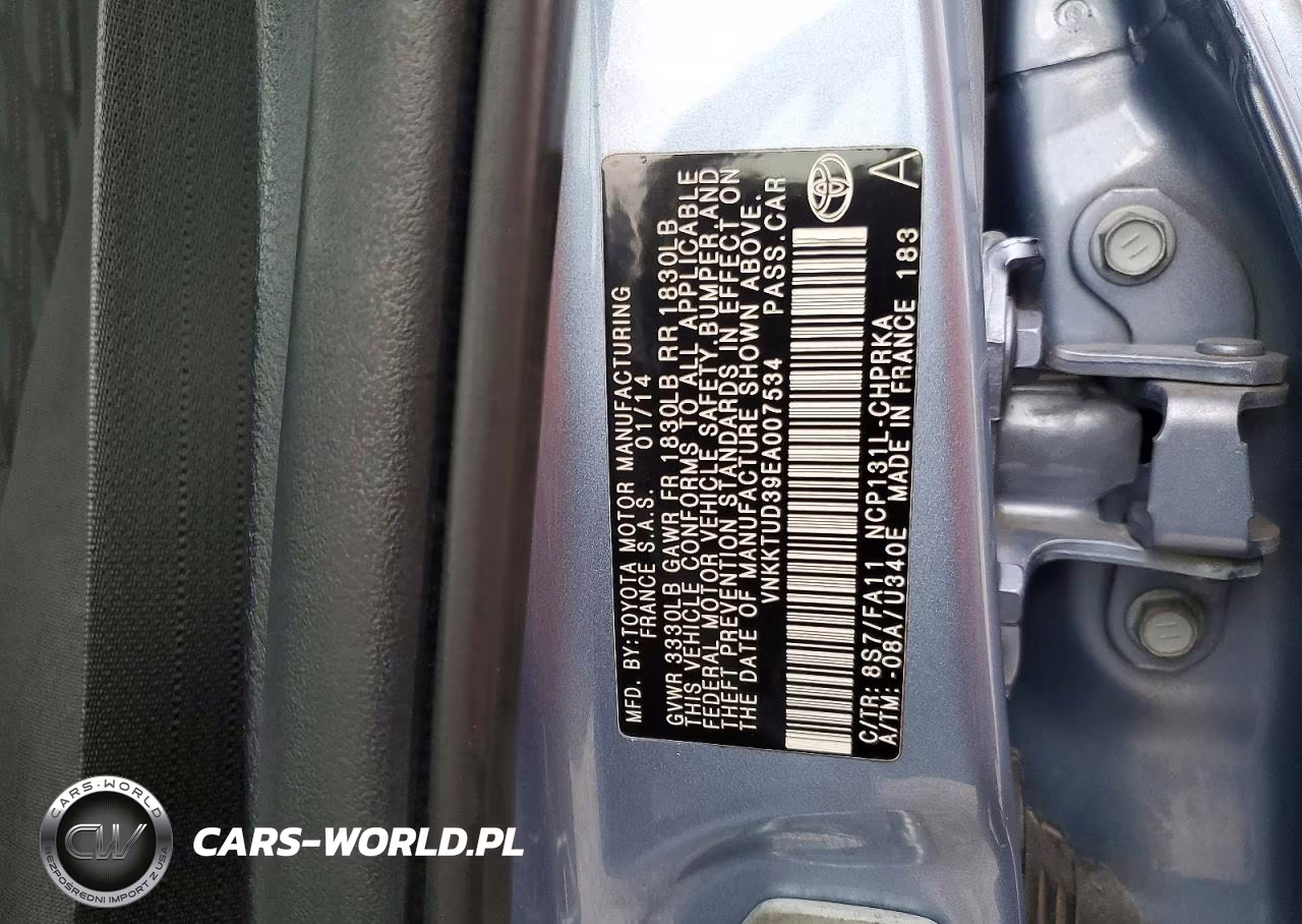 2014 Toyota Yaris L (Tmmf Plant) VIN:VNKKTUD39EA007534 - 13
