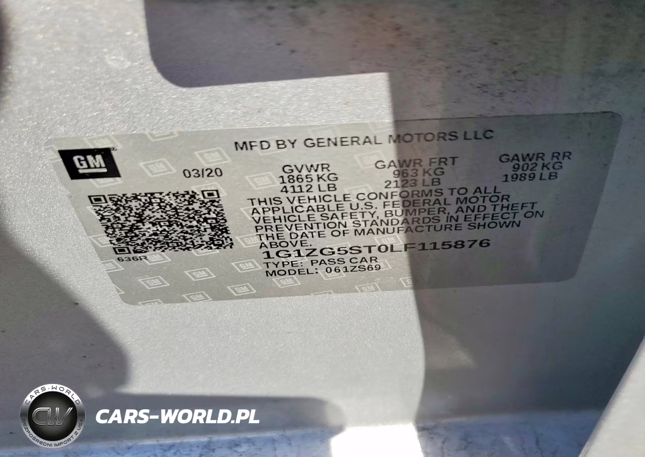 2020 Chevrolet Malibu Rs VIN:1G1ZG5ST0LF115876 - 12