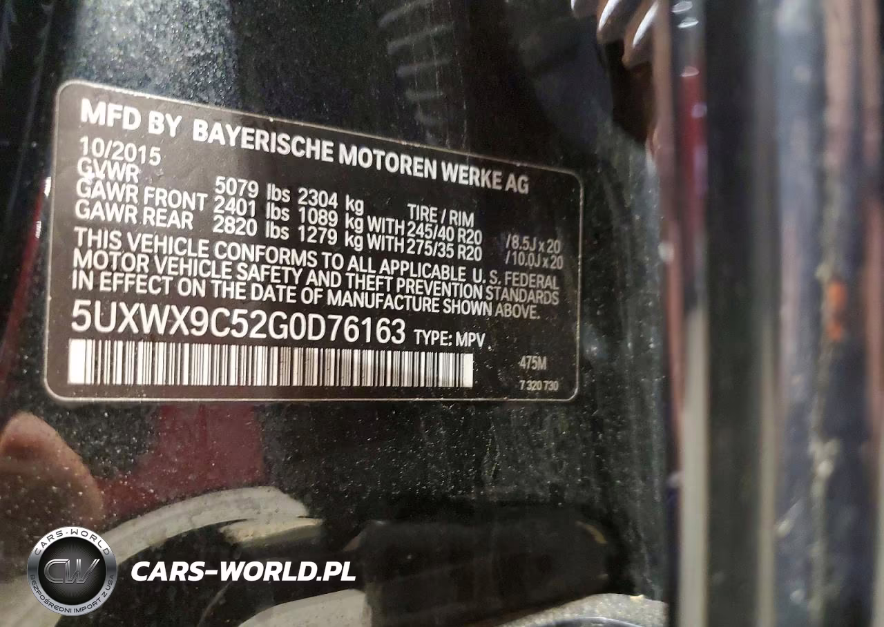 2016 BMW X3 xDrive28I VIN:5UXWX9C52G0D76163 - 13