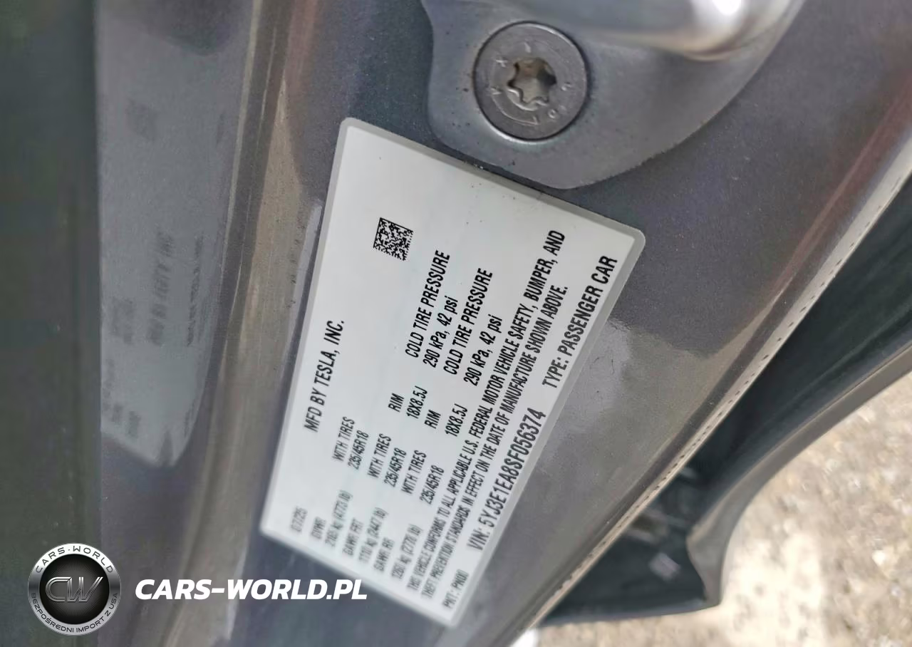 2025 Tesla Model 3 VIN:5YJ3E1EA8SF056374 - 12