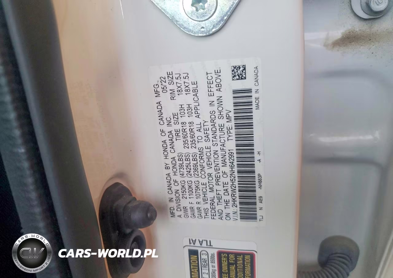 2022 Honda Cr-V Ex VIN:2HKRW2H52NH642991 - 13