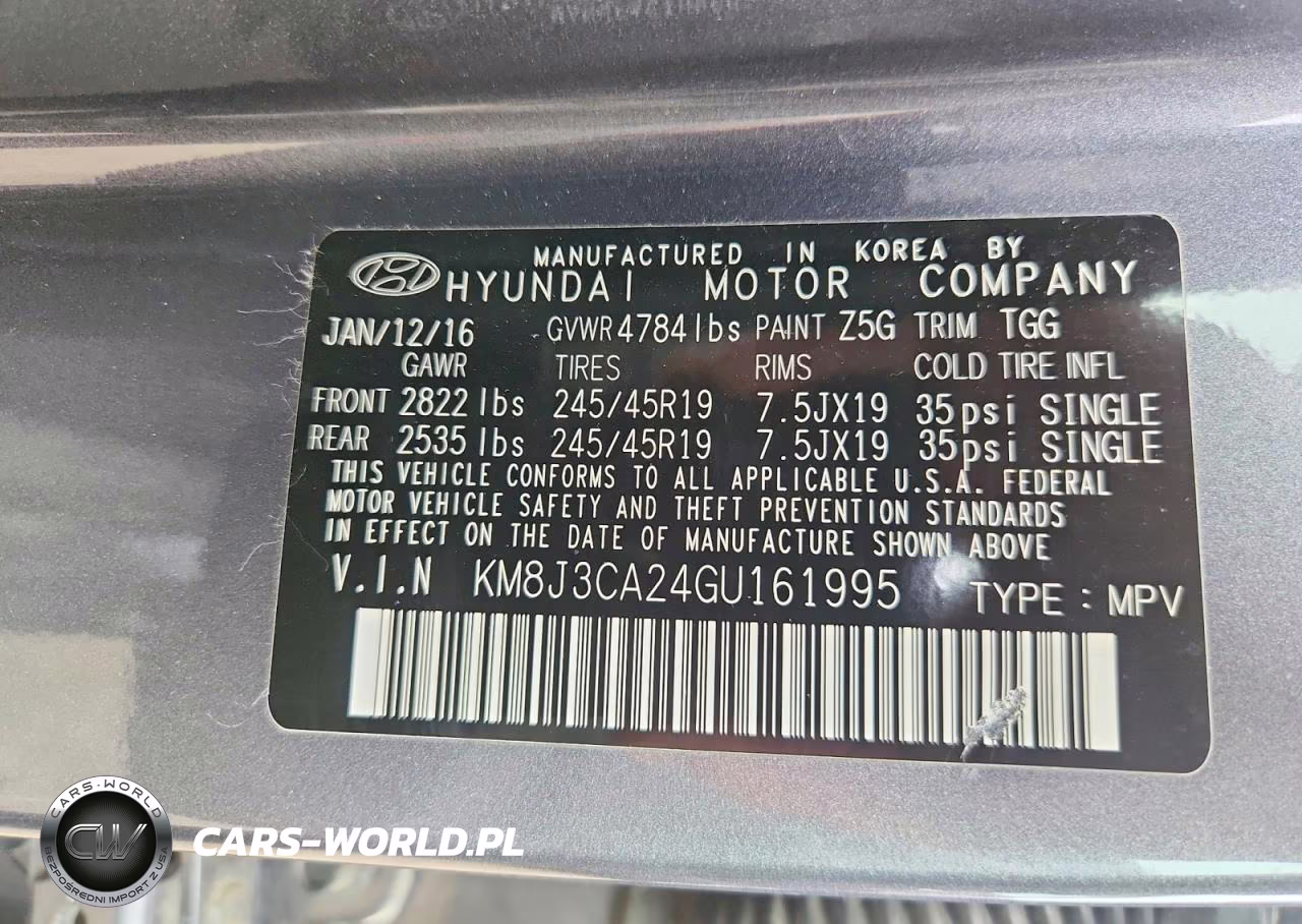 2016 Hyun Tucson VIN:KM8J3CA24GU161995 - 13
