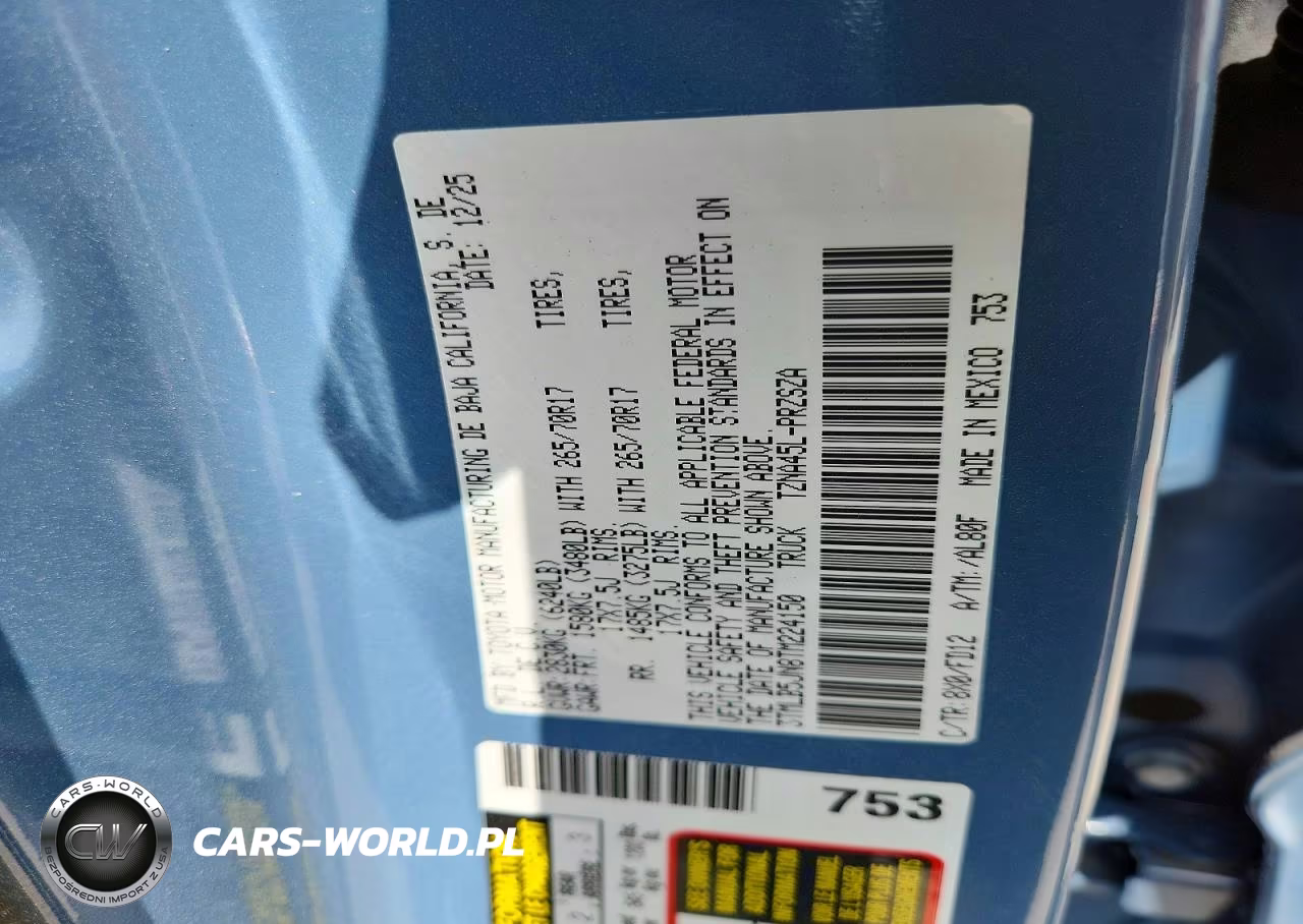 2026 Toyota Tacoma Trd Off Road VIN:3TMLB5JN8TM224150 - 12