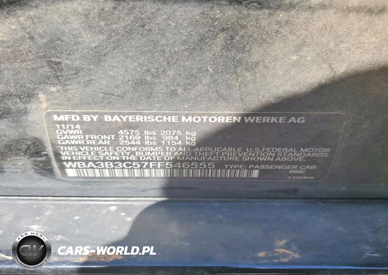 2015 BMW 328 Xi VIN:WBA3B3C57FF546555 - 12