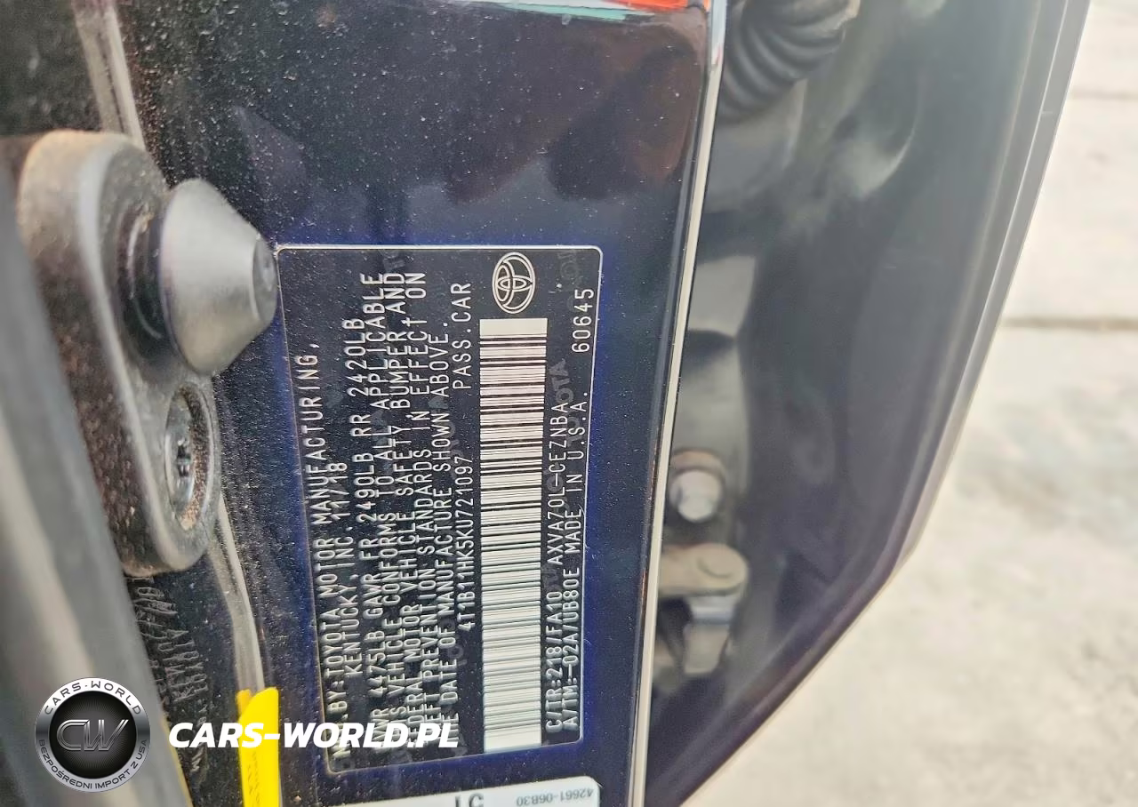 2019 Toyota Camry Le VIN:4T1B11HK5KU721097 - 12
