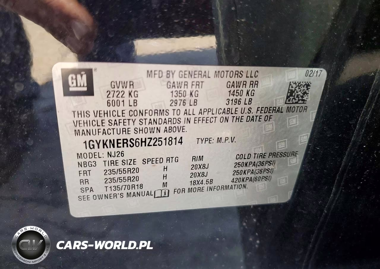 2017 Cadillac Xt5 VIN:1GYKNERS6HZ251814 - 13