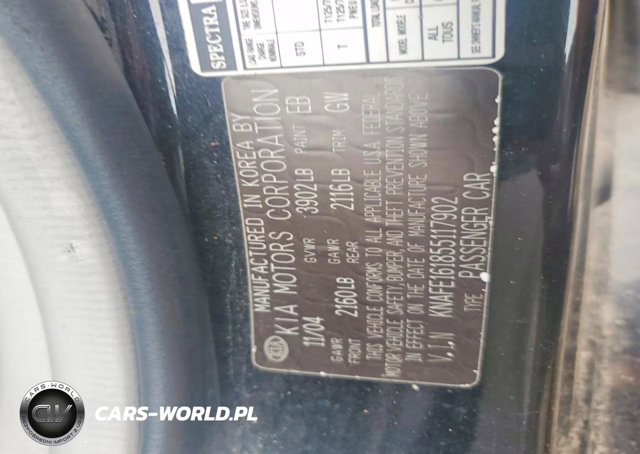 2005 Kia Spectra Spectra5 VIN:KNAFE161855117902 - 12