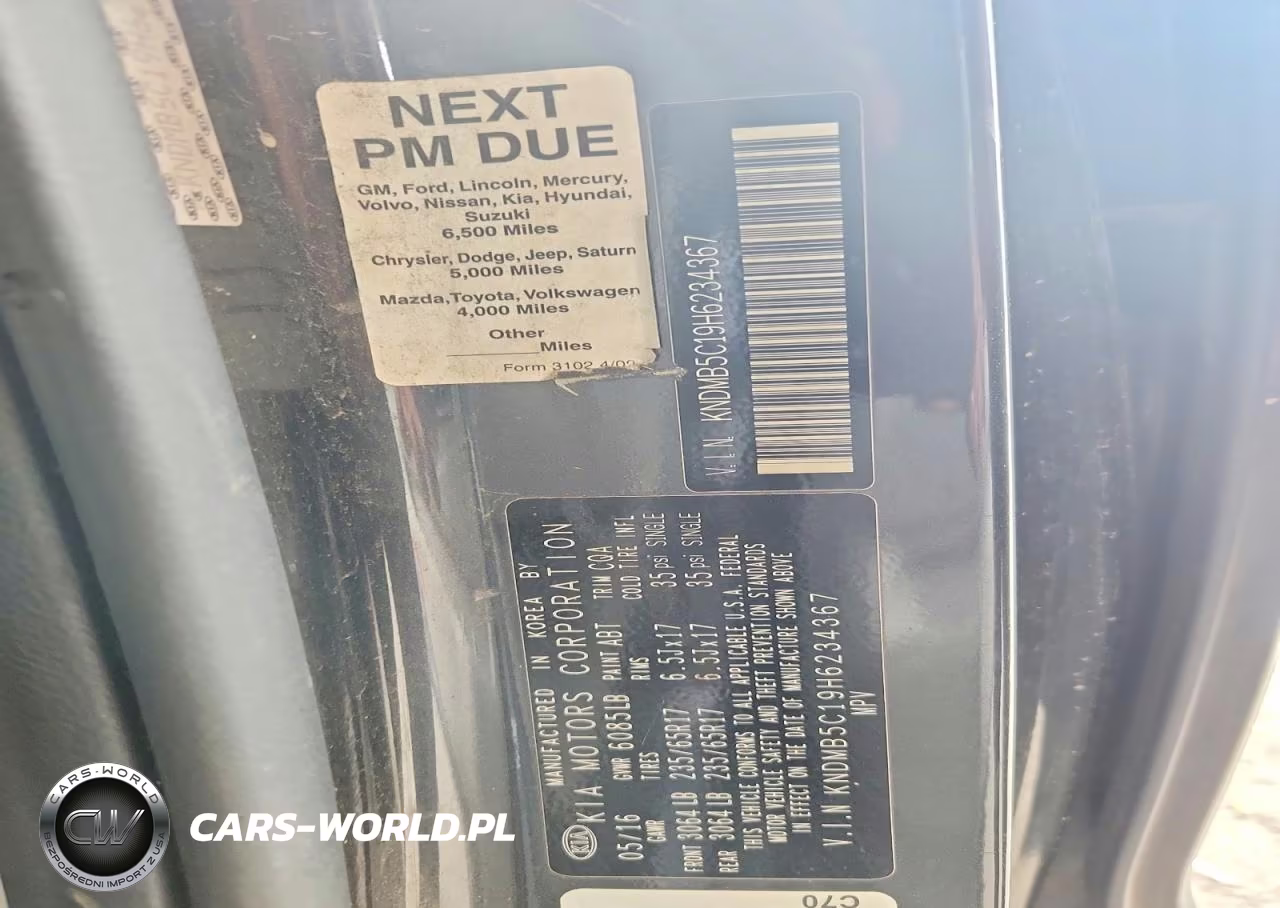 2017 Kia Sedona Lx VIN:KNDMB5C19H6234367 - 13