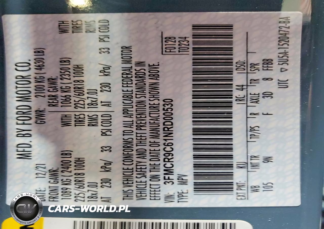 2022 Ford Bronco Sport Outer Banks VIN:3FMCR9C61NRD00530 - 13
