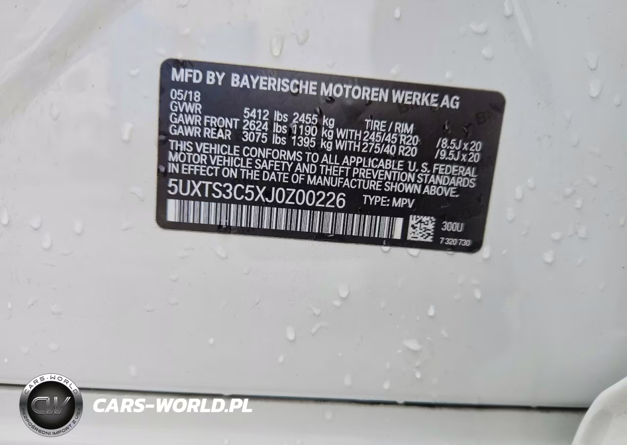 2018 BMW X3 xDrivem40I VIN:5UXTS3C5XJ0Z00226 - 14