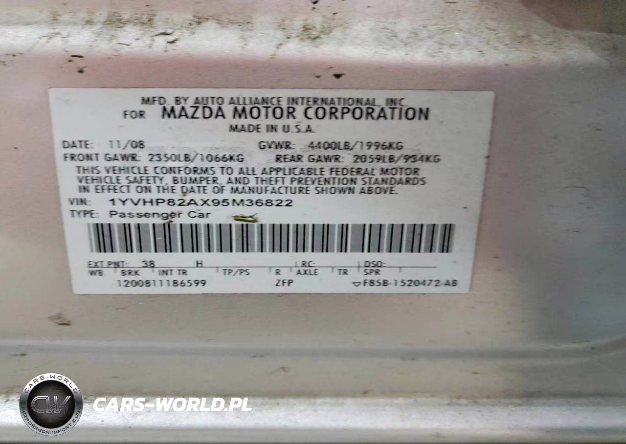 2009 Mazda 6 I VIN:1YVHP82AX95M36822 - 12