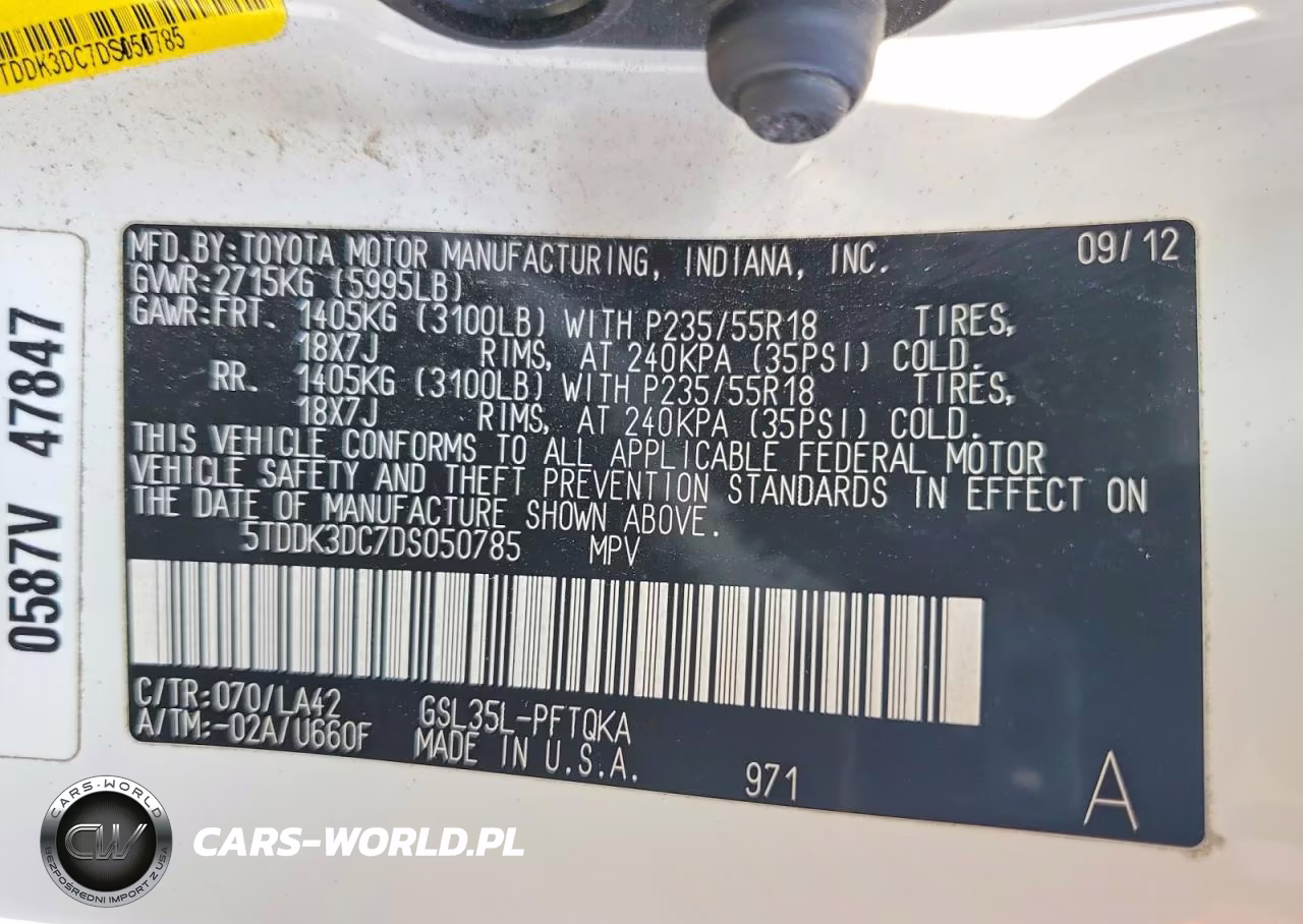 2013 Toyota Sienna Xle VIN:5TDDK3DC7DS050785 - 13