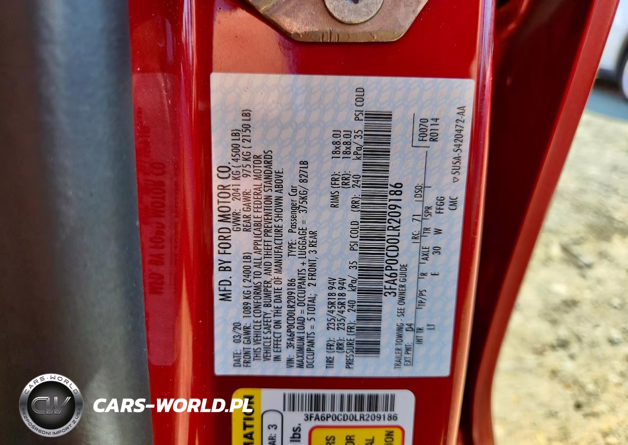 2020 Ford Fusion Sel VIN:3FA6P0CD0LR209186 - 12