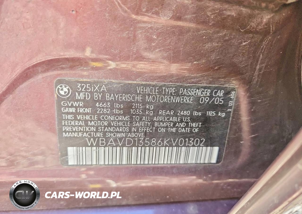 2006 BMW 325 Xi VIN:WBAVD13586KV01302 - 12
