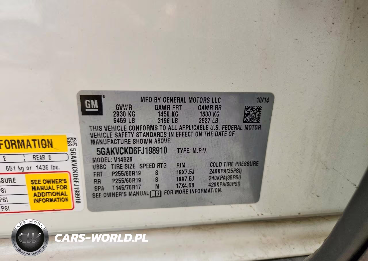 2015 Buick Enclave VIN:5GAKVCKD6FJ198910 - 13
