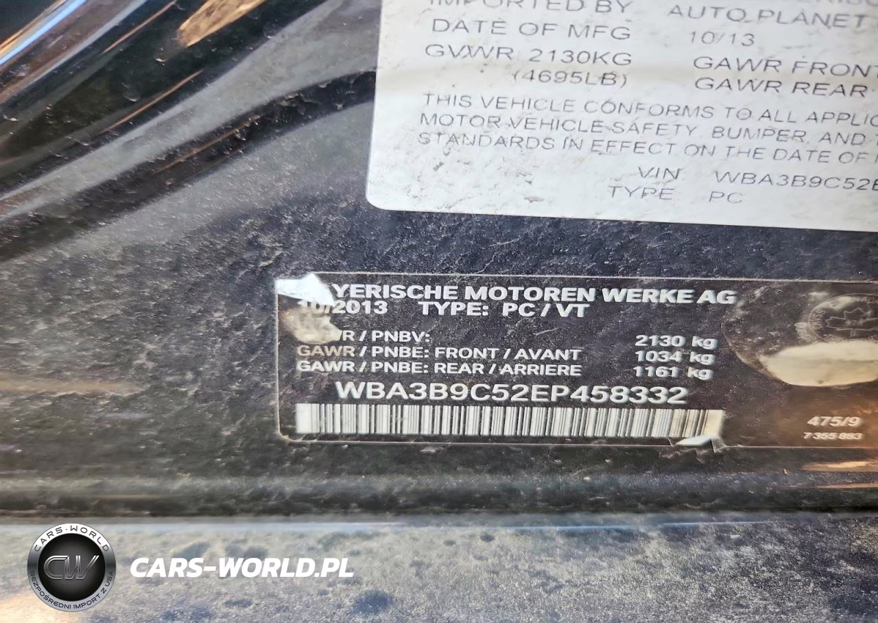 2014 BMW 335 Xi VIN:WBA3B9C52EP458332 - 12
