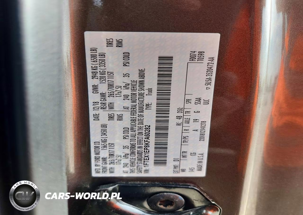 2019 Ford F150 Super Cab VIN:1FTEX1EP8KFA60282 - 12