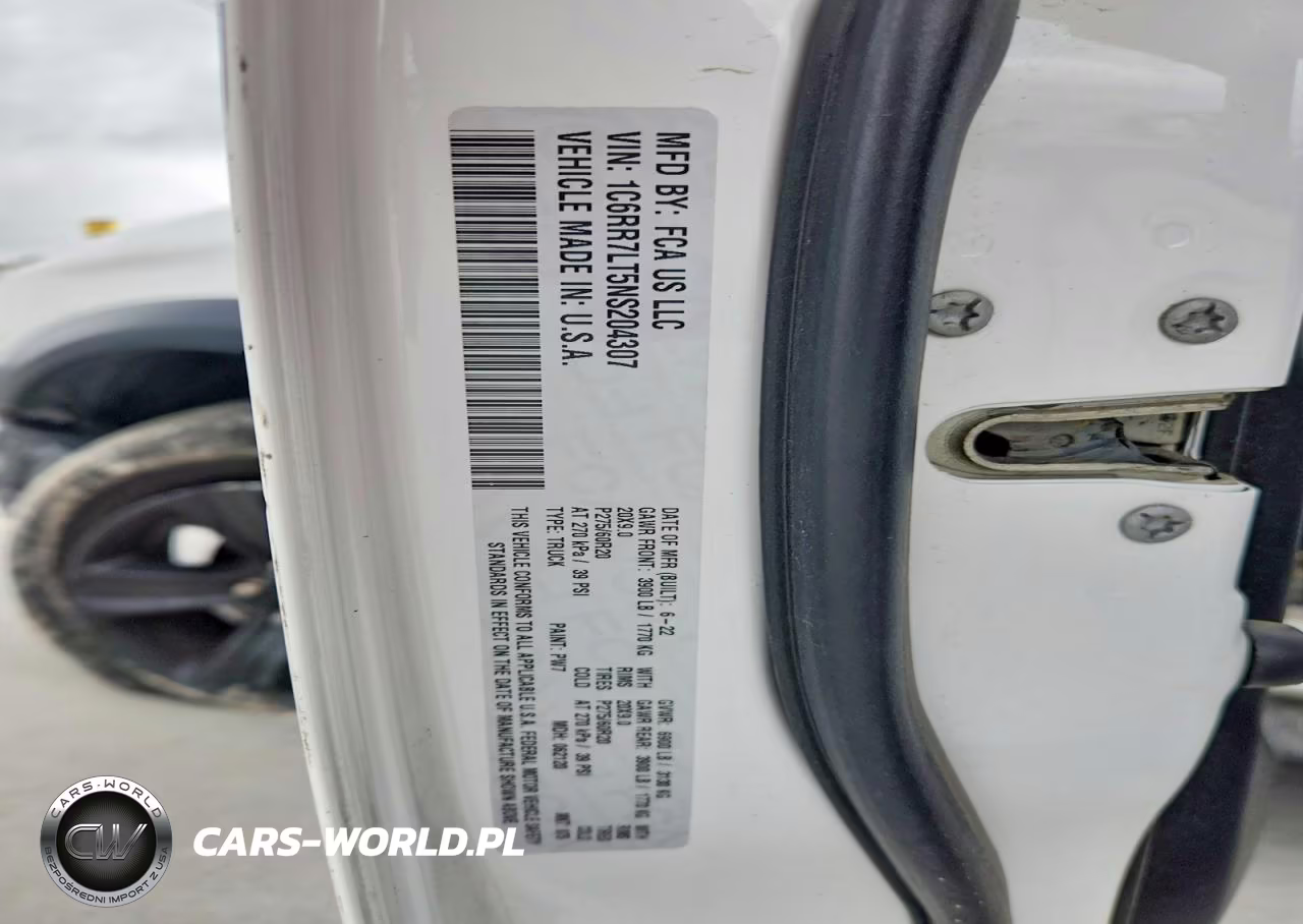 2022 Ram 1500 Classic Slt VIN:1C6RR7LT5NS204307 - 12