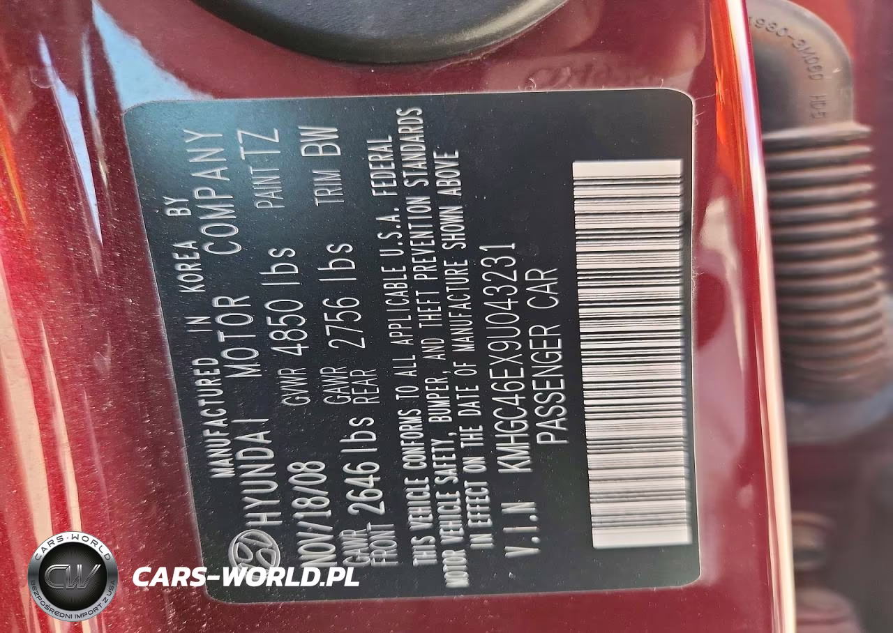 2009 Hyundai Genesis 3.8L VIN:KMHGC46EX9U043231 - 12