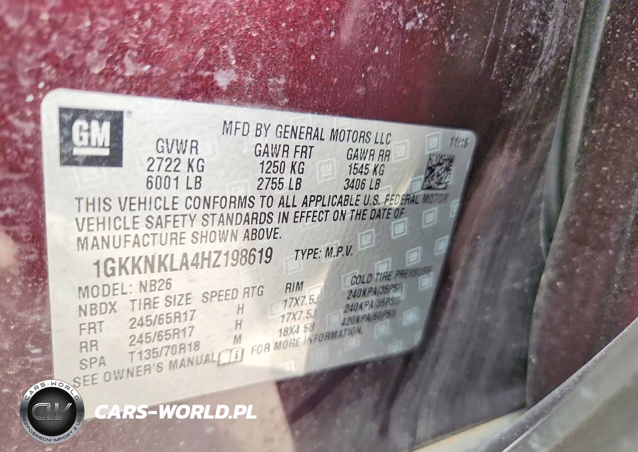 2017 GMC Acadia Sle VIN:1GKKNKLA4HZ198619 - 13