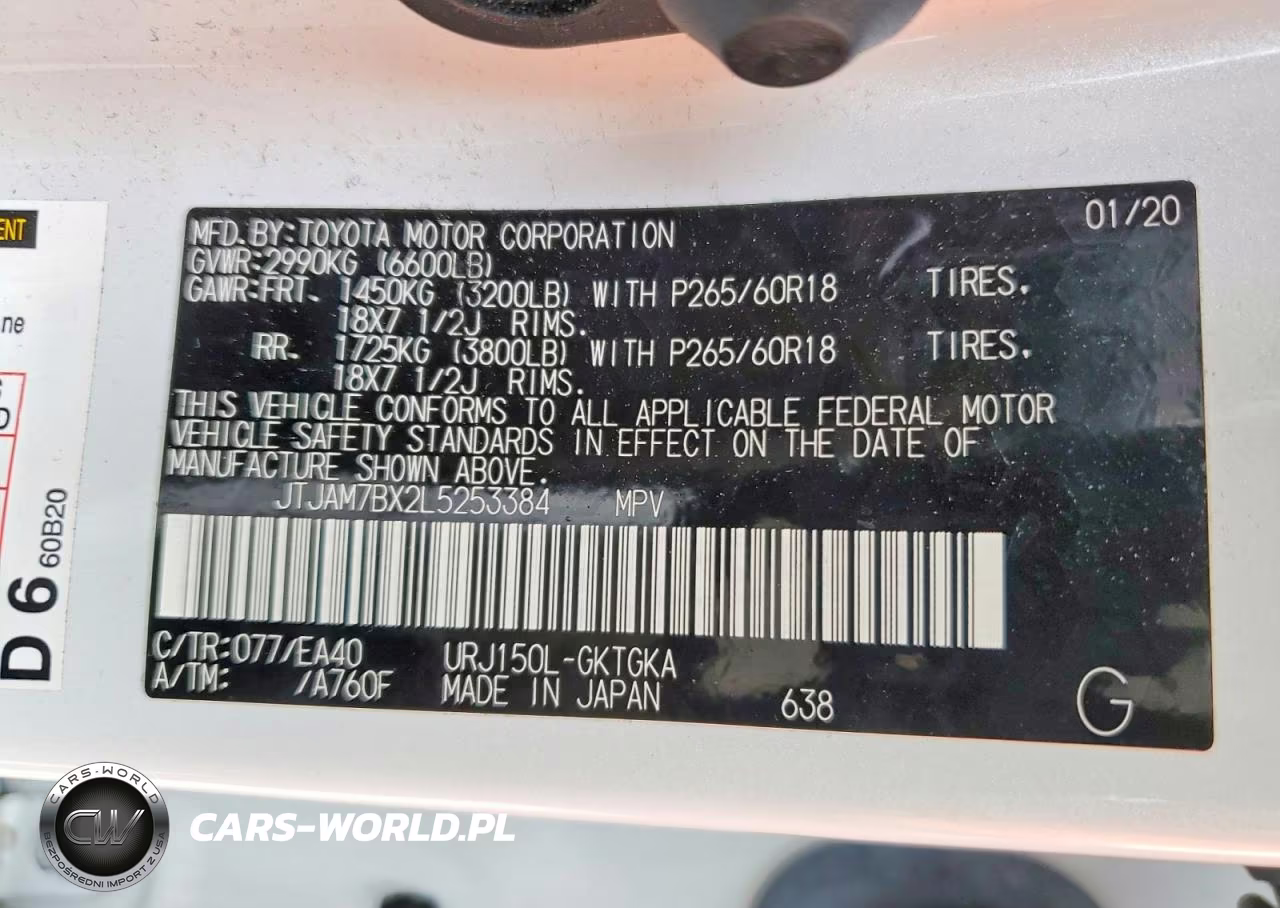 2020 Lexus Gx 460 Premium VIN:JTJAM7BX2L5253384 - 14