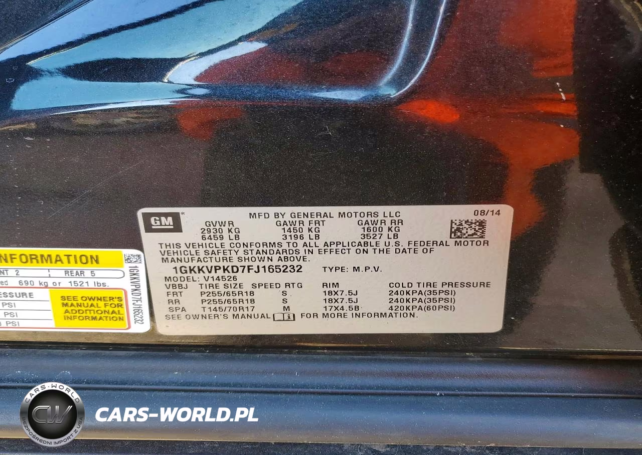 2015 GMC Acadia Sle VIN:1GKKVPKD7FJ165232 - 13