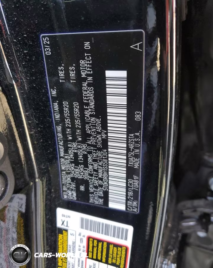 2025 Toyota Highlander Le VIN:5TDKDRBH1SS581304 - 14