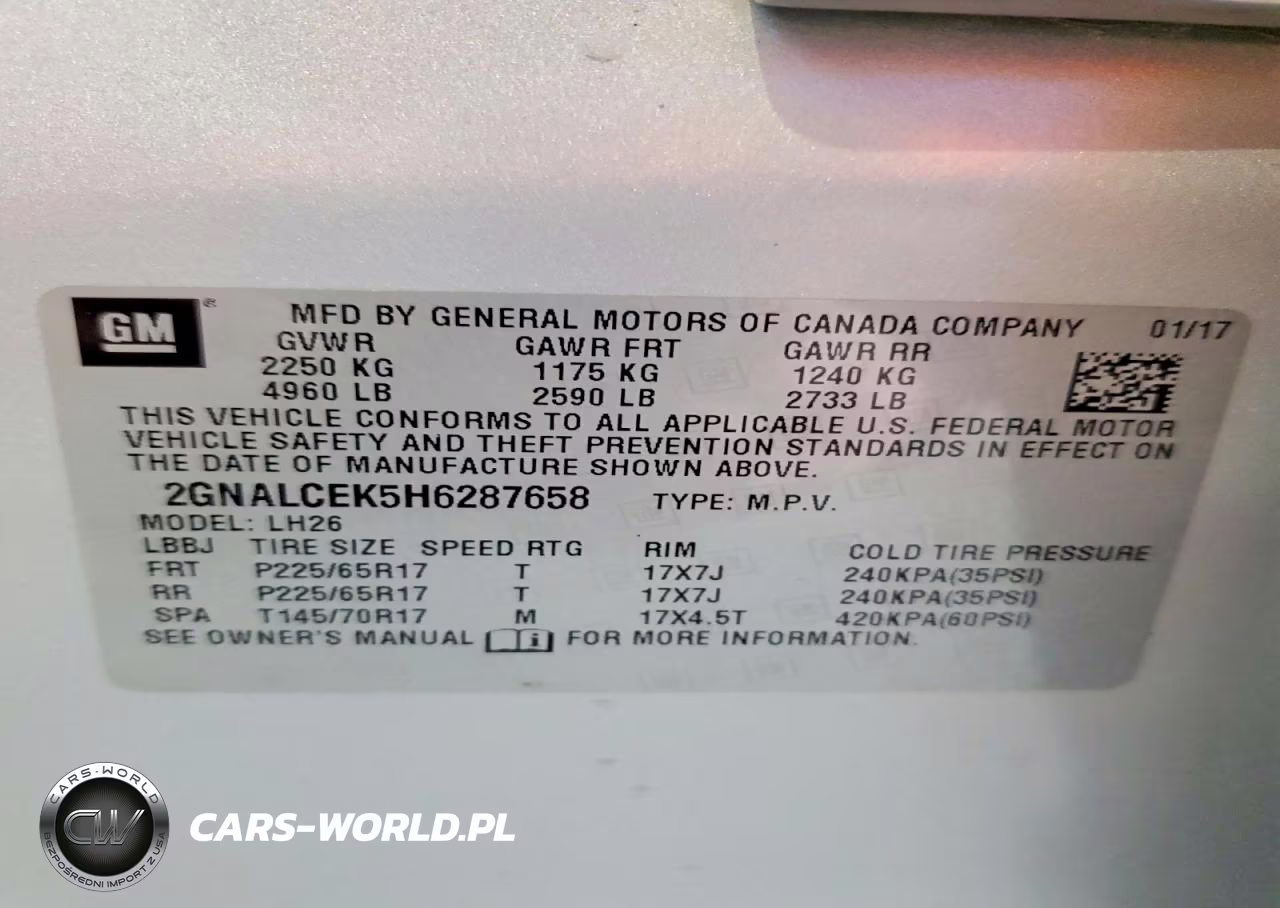 2017 Chevrolet Equinox Lt VIN:2GNALCEK5H6287658 - 13