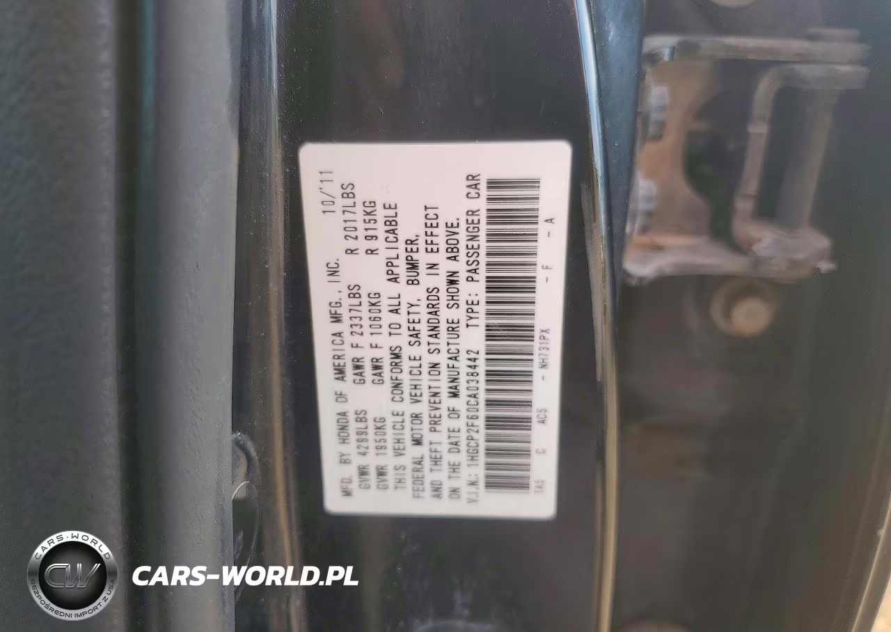 2012 Honda Accord Se VIN:1HGCP2F60CA038442 - 13