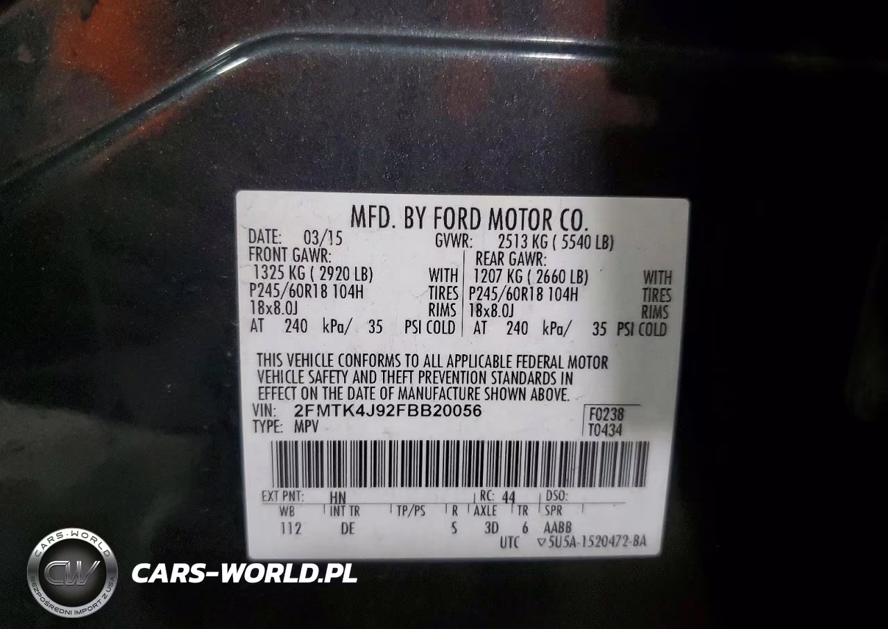 2015 Ford Edge Sel VIN:2FMTK4J92FBB20056 - 13