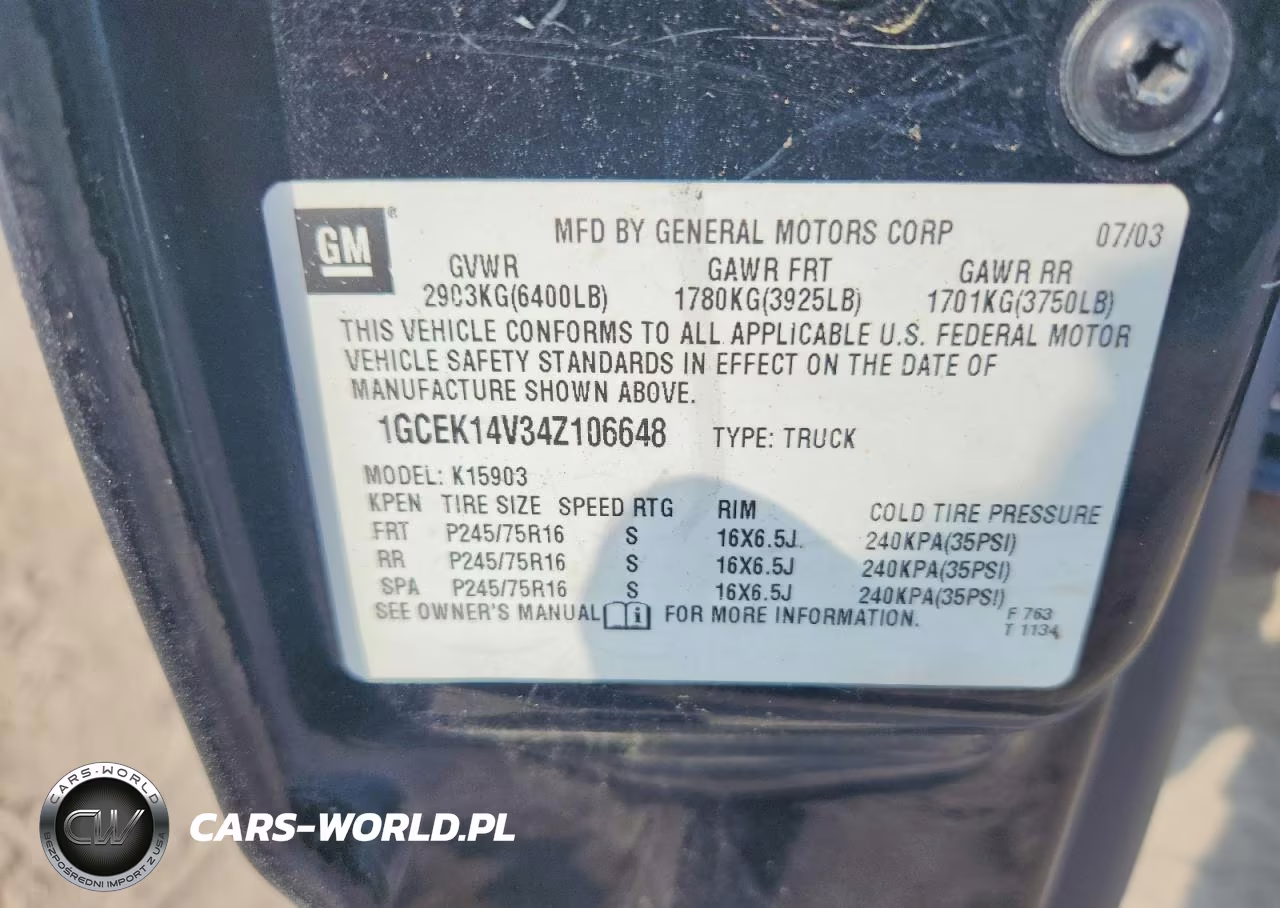 2004 Chevrolet Silverado K1500 VIN:1GCEK14V34Z106648 - 12