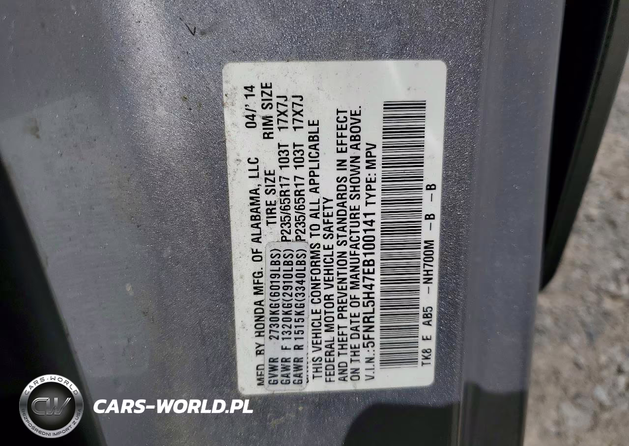 2014 Honda Odyssey Ex VIN:5FNRL5H47EB100141 - 13