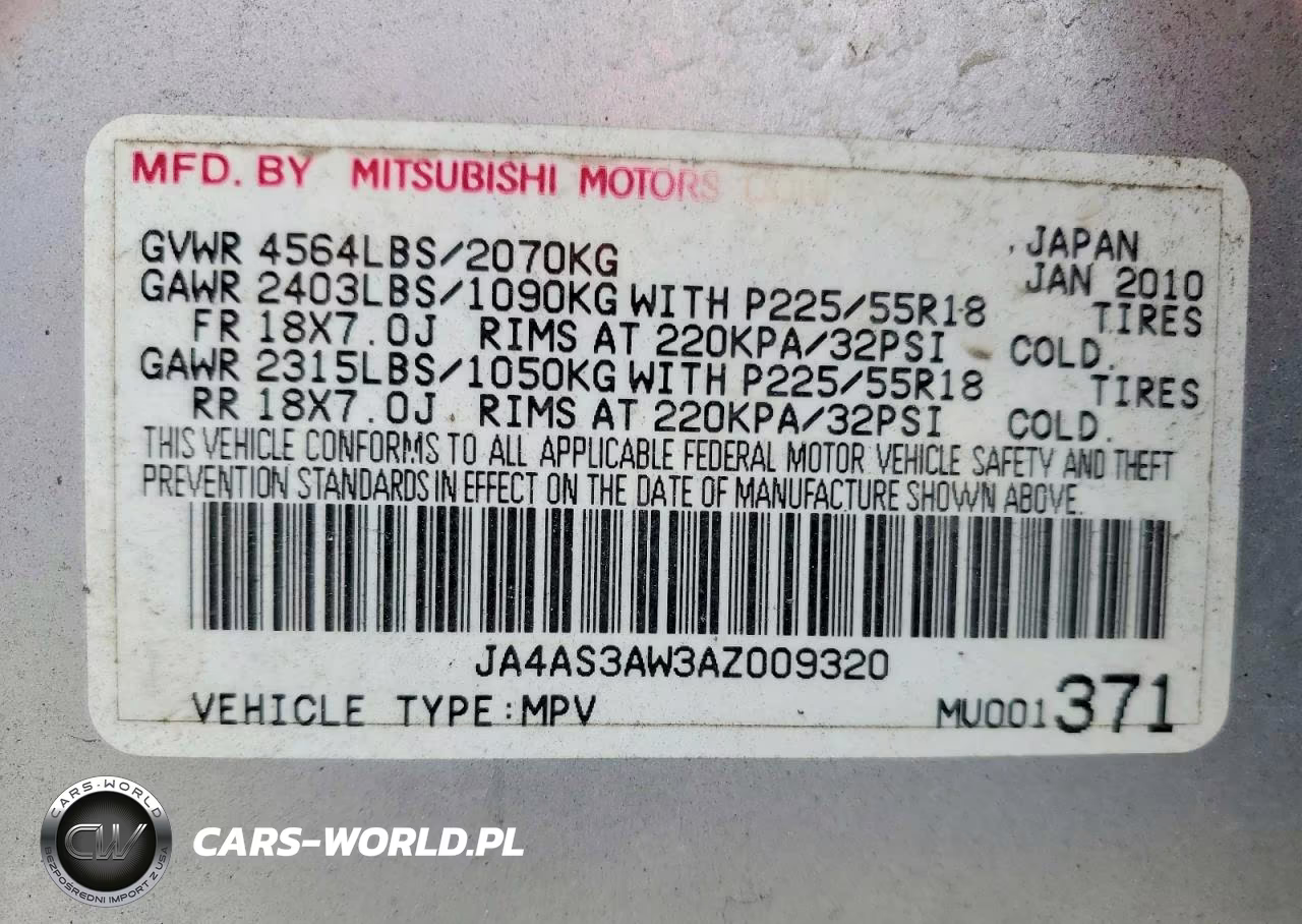 2010 Mitsubishi Outlander Se VIN:JA4AS3AW3AZ009320 - 13